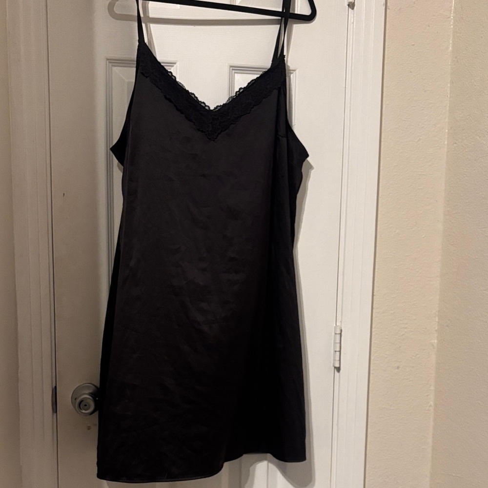 Torrid Black Silk Nightgown